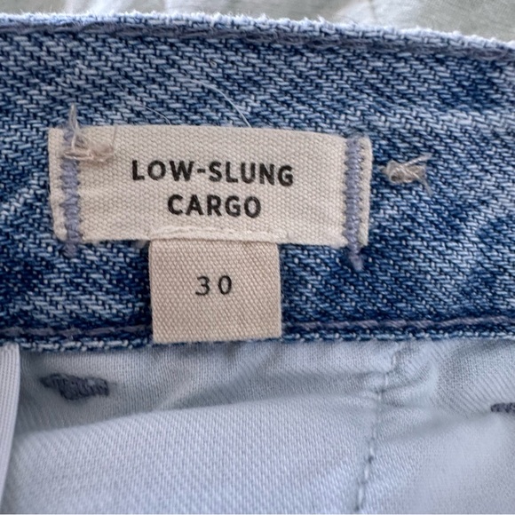 Madewell Women’s Low Slung Cargo Jeans Light Wash Size 30/10 - Picture 6 of 10